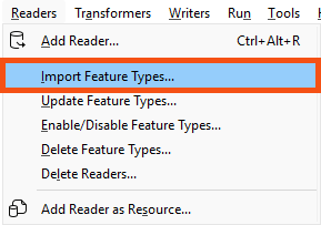 Readers > Import Feature Types